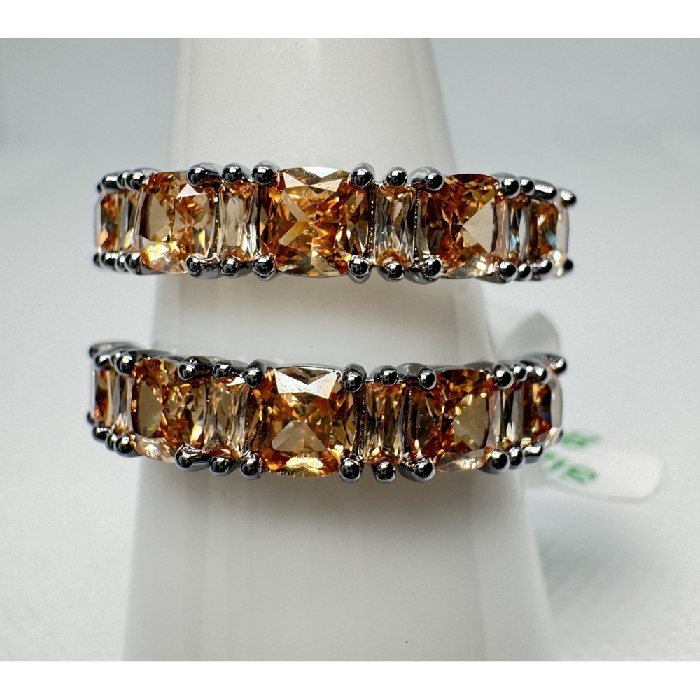 Size 8 Bomb Party Ring - RBP8619 Here's To Love - Smokey Topaz Cubic Zirconia